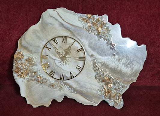 Agate Marble finish resin Wall clock