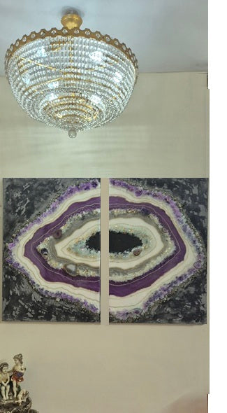 Diptych Geode Wall decor (2 pcs)